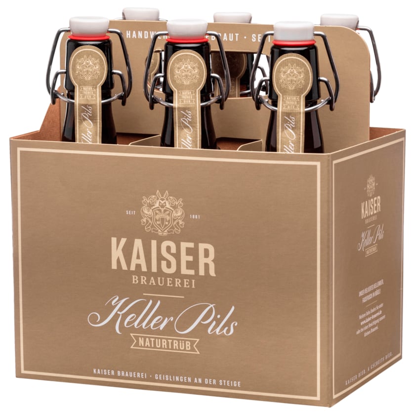 Kaiser Brauerei Keller Pils naturtrüb 6x0,33l